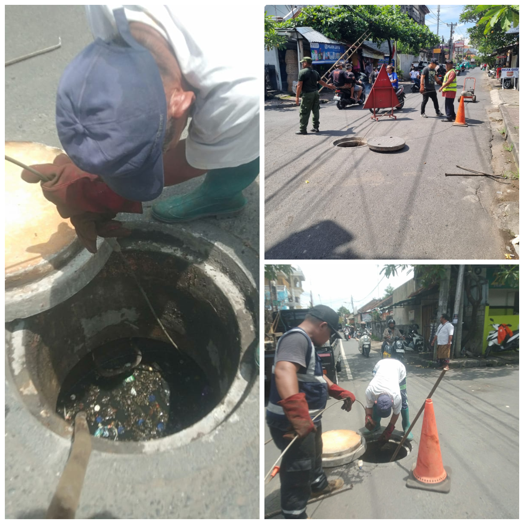 Penanganan Saluran Sampah di Jl. Nusakambangan oleh Tim DSDP Kelurahan Dauh Puri